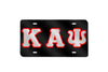 Kappa Alpha Psi Greek Letter License Plate  (Black)