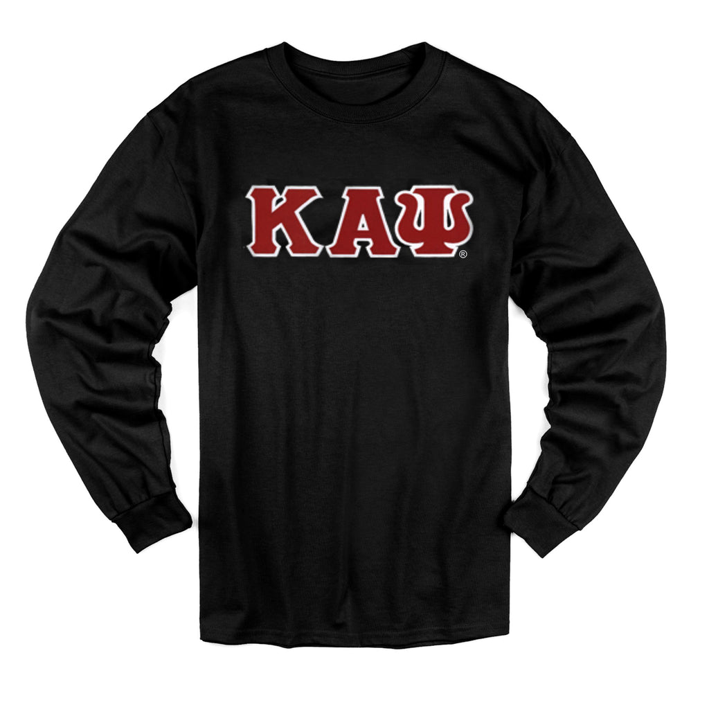 Kappa Alpha Psi Long Sleeve 3-Letter Tee (Vintage Black)