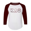 Kappa Alpha Psi 3-Letter Baseball Tee (Krimson) - FINAL SALE