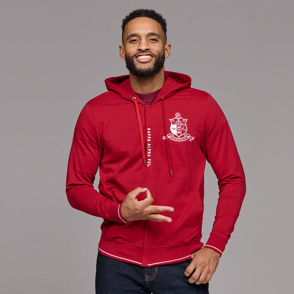 Kappa Alpha Psi Coat of Arms Lightweight Full-Zip Hoodie