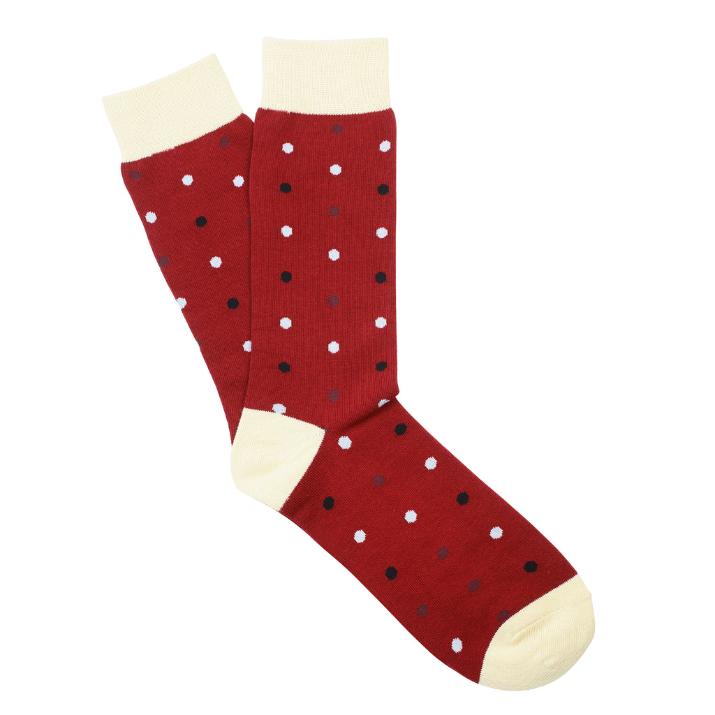 Kappa Alpha Psi Colorblock Polka Dot Socks