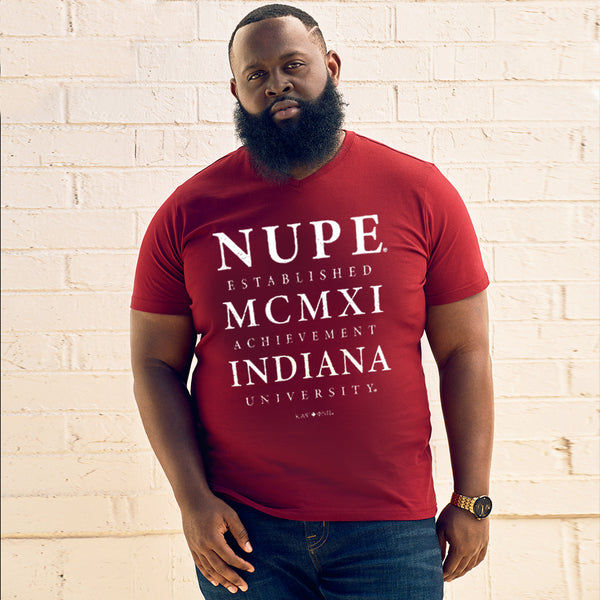 Kappa Alpha Psi Distressed NUPE V-Neck Tee-FINAL SALE