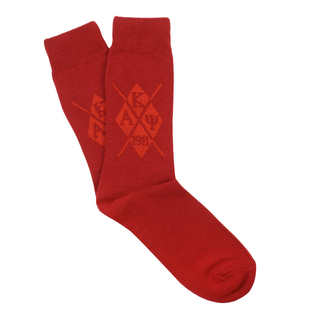 Kappa Alpha Psi Greek Letter Argyle Socks