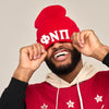 Kappa Alpha Psi Phi Nu Pi Greek Letter Knit Beanie Cap (Red)