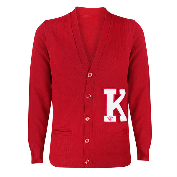Kappa Alpha Psi K Cardigan Sweater (Red)