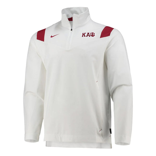 Kappa Alpha Psi NIKE Quarter Zip Coaches Jacket (Heathered White)