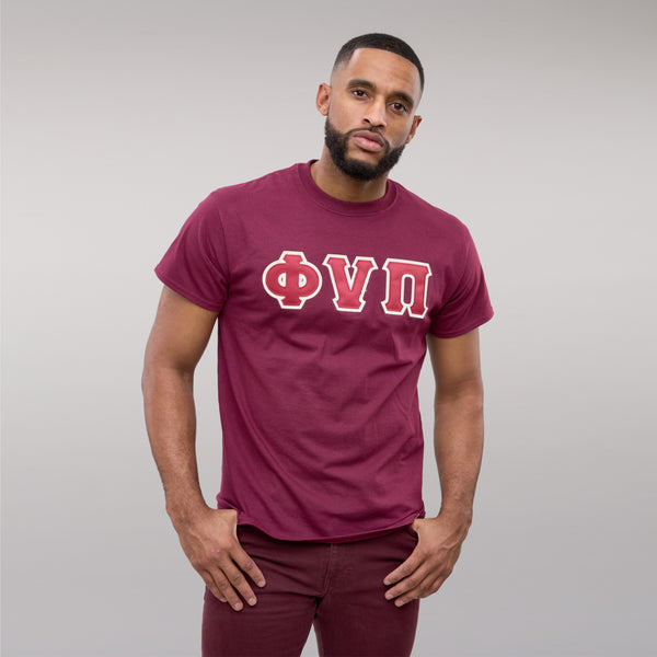 Kappa Alpha Psi Old Skool Phi Nu Pi 3-Letter Tee (Krimson or Maroon)