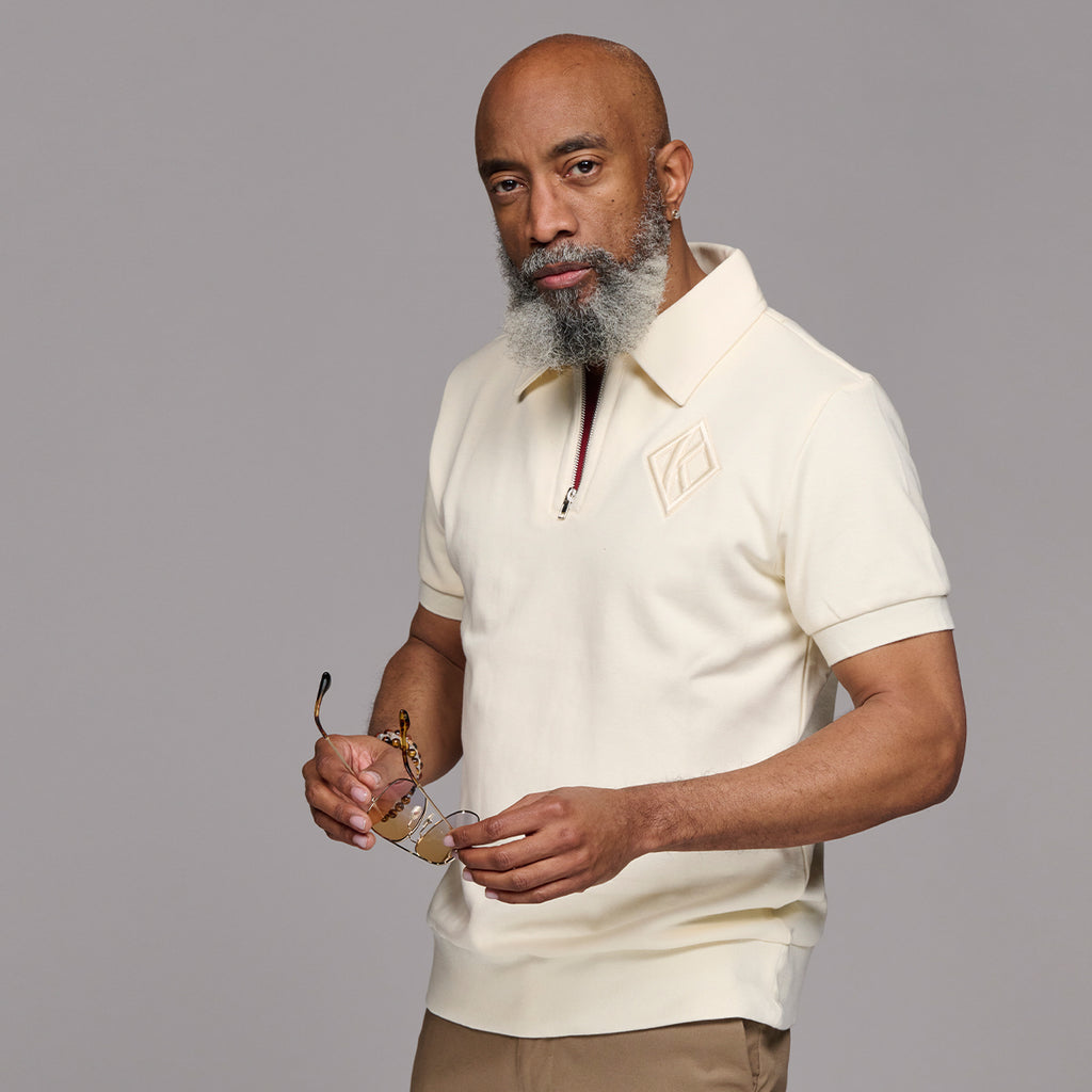 Kappa Alpha Psi Diamond K Tonal Polo (Cream)