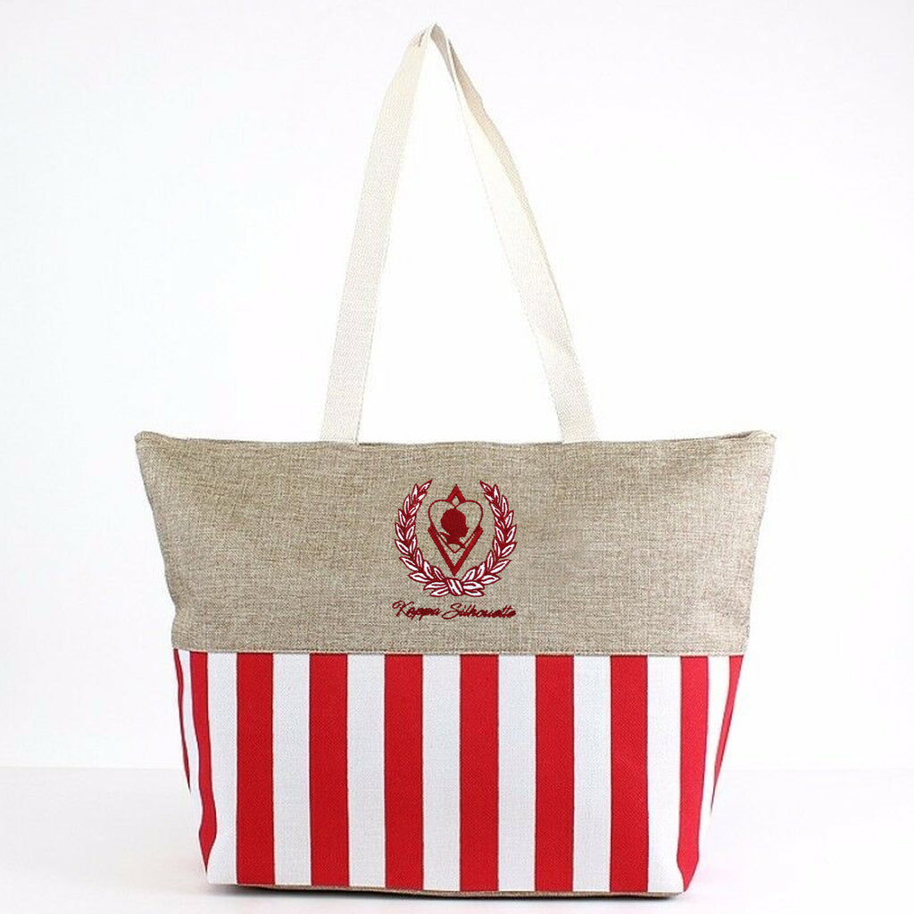 Kappa Alpha Psi Silhouette Personalized Beach Tote