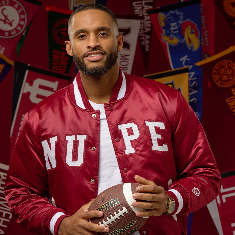 Kappa Alpha Psi NUPE Varsity Satin Jacket (Krimson)-FINAL SALE