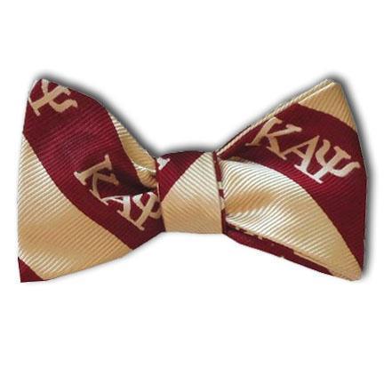 Kappa Alpha Psi Striped Greek Letter Bow Tie