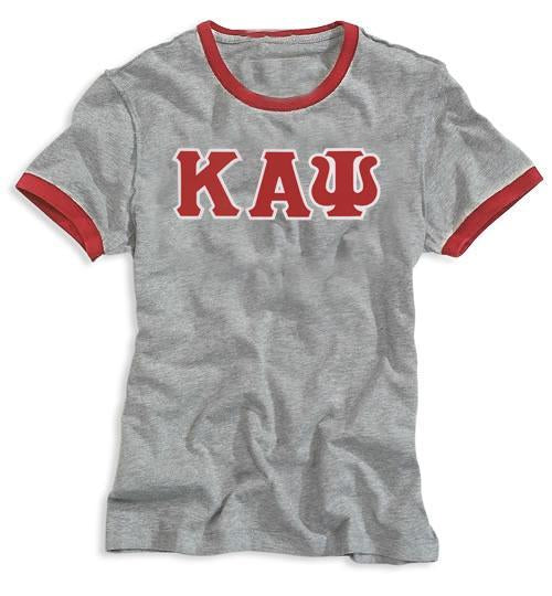 Kappa Alpha Psi 3-Letter Grey Ringer Tee - FINAL SALE