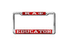 Kappa Alpha Psi Educator License Plate Frame (Red or Silver)