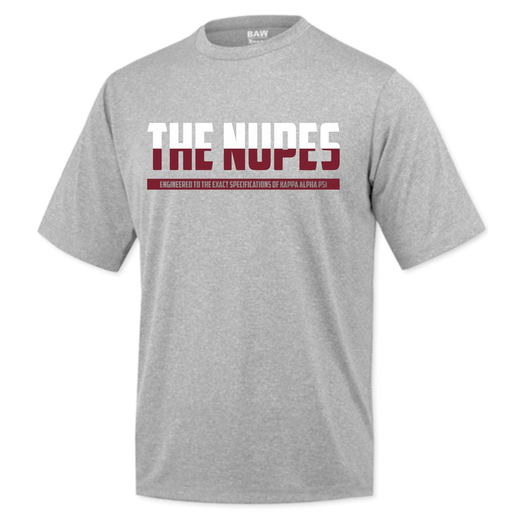 Kappa Alpha Psi The Nupes DriFit Short Sleeve Shirt Heather Grey