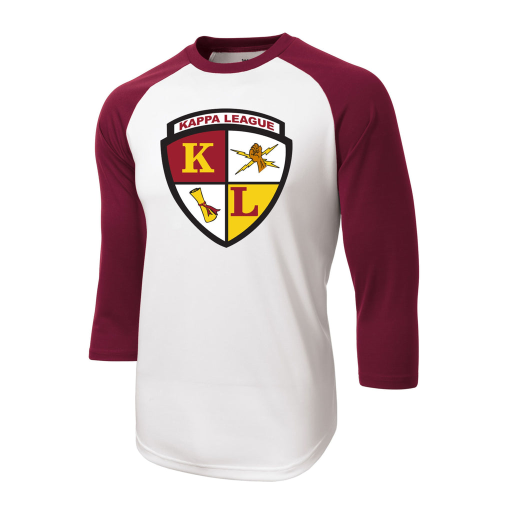 Kappa League Crest Baseball Tee (Maroon)