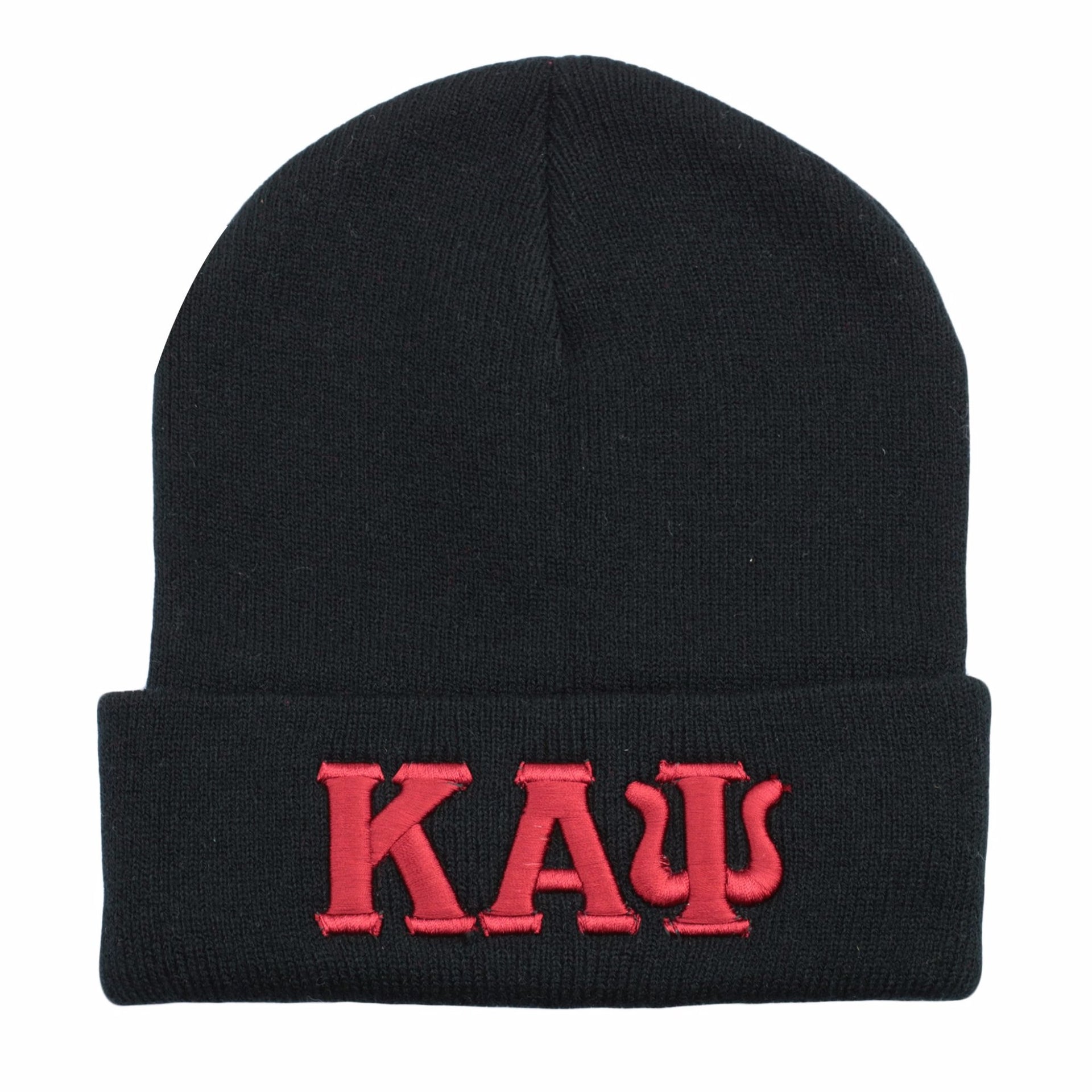 Kappa Alpha Psi Greek Letter Knit Beanie Cap (Black) Default