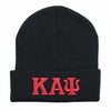 Kappa Alpha Psi Greek Letter Knit Beanie Cap (Black)