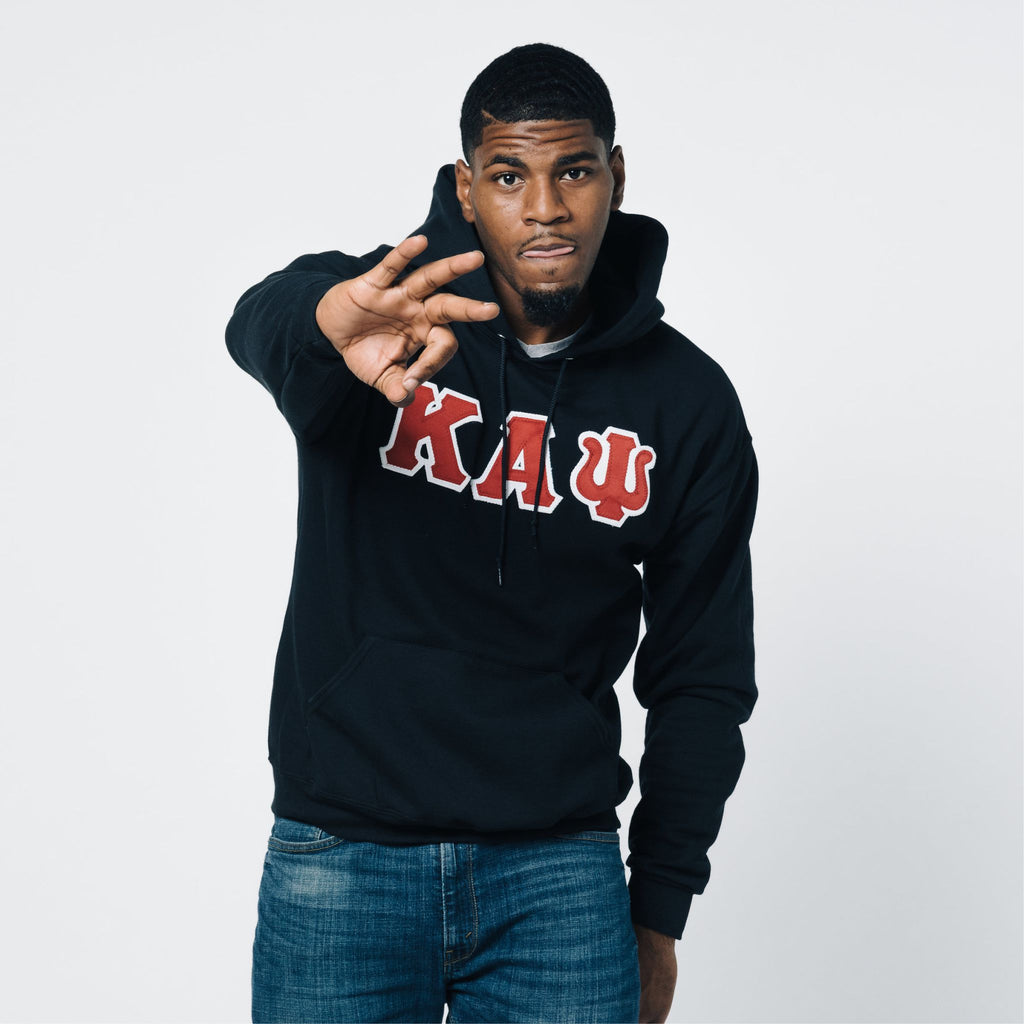 Kappa Alpha Psi 3 Letter Pullover Hoodie Vintage Black Nupemall