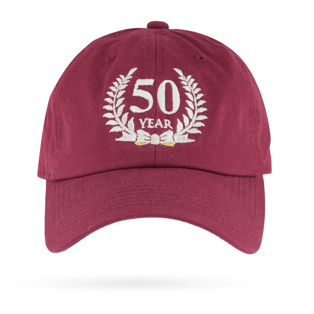 Kappa Alpha Psi 50 Year Member Adjustable Dad Cap (Krimson or Cream)