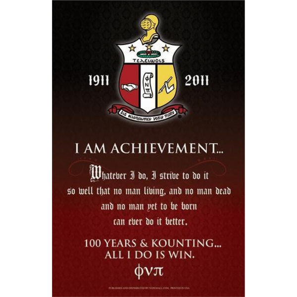 Kappa Alpha Psi I Am Achievement Poster