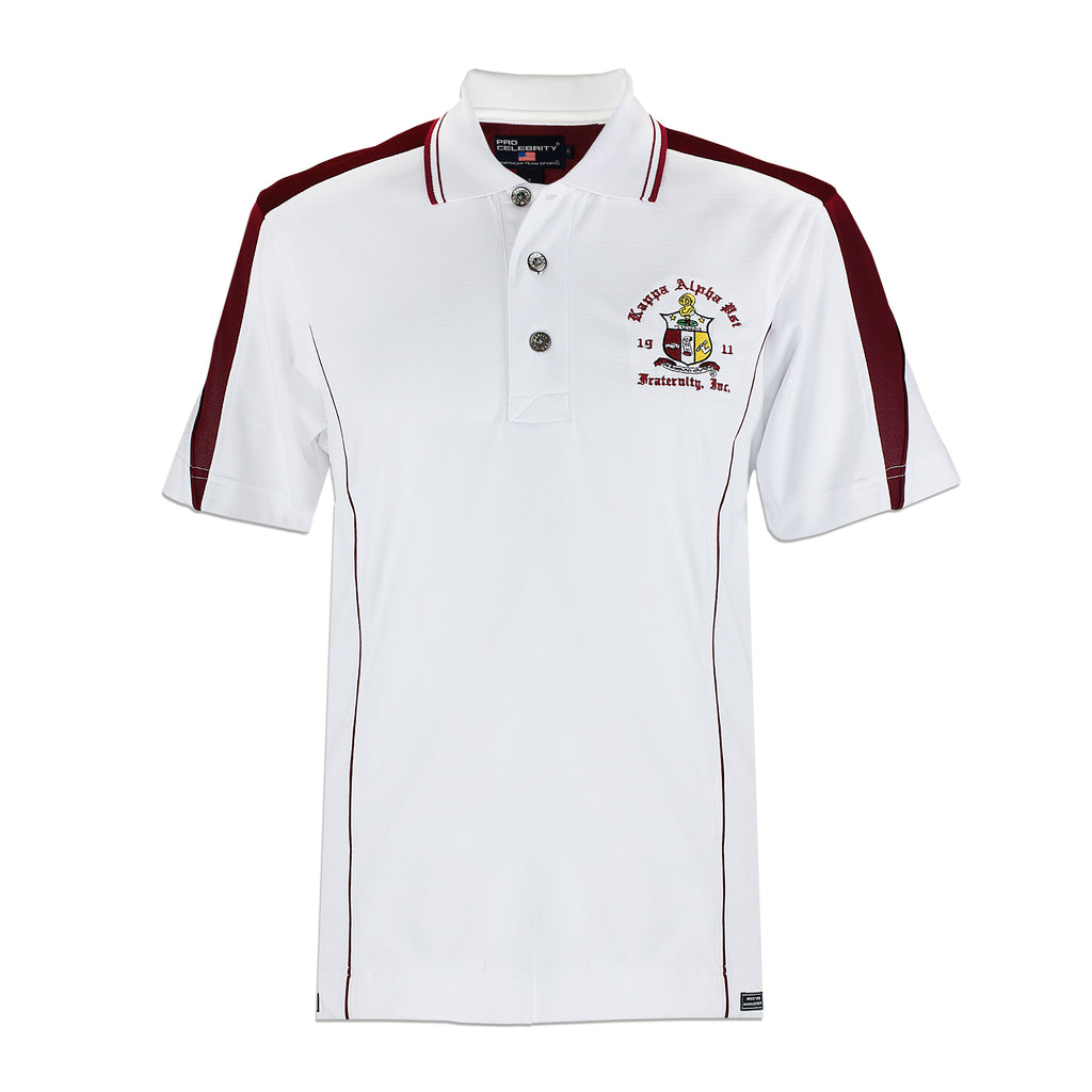 Psi – Kappa Polo Nupemall (White/Krimson) of Alpha Coat Arms DriFit Shirt