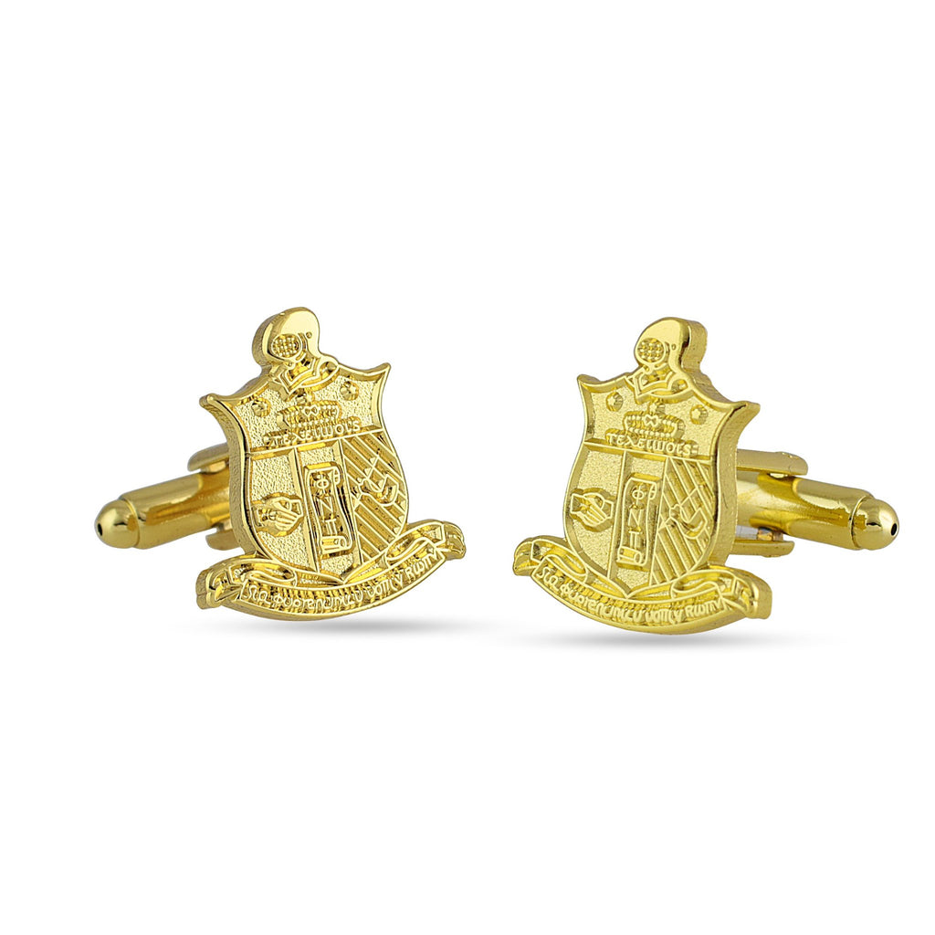 Kappa Alpha Psi Coat of Arms Cufflinks Gold