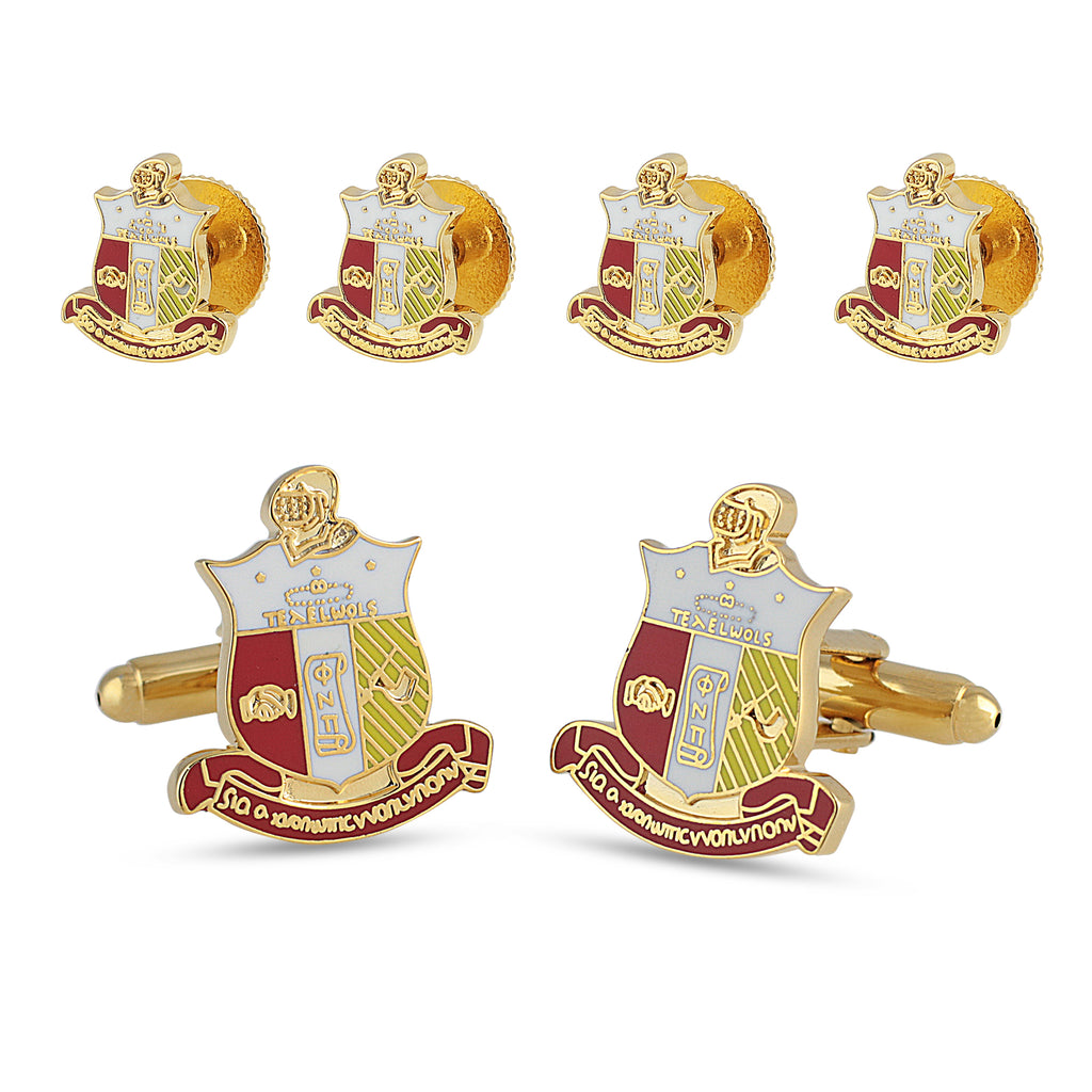 Kappa Alpha Psi Cufflinks & Tuxedo Stud Set (Color)