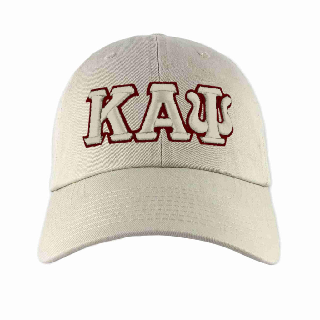 Kappa Alpha Psi Greek Letter Adjustable Dad Cap (Krimson or Cream)