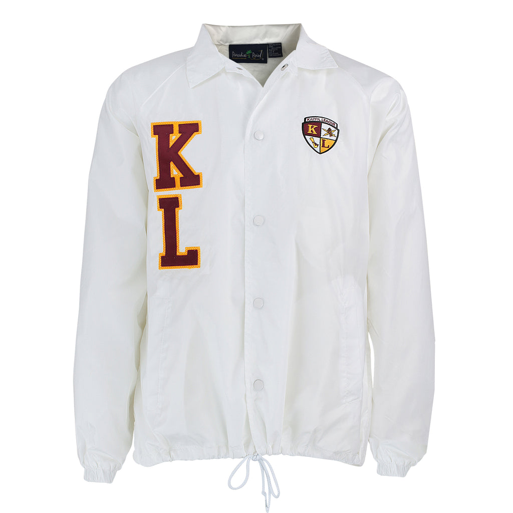 White and gold kappa store jacket