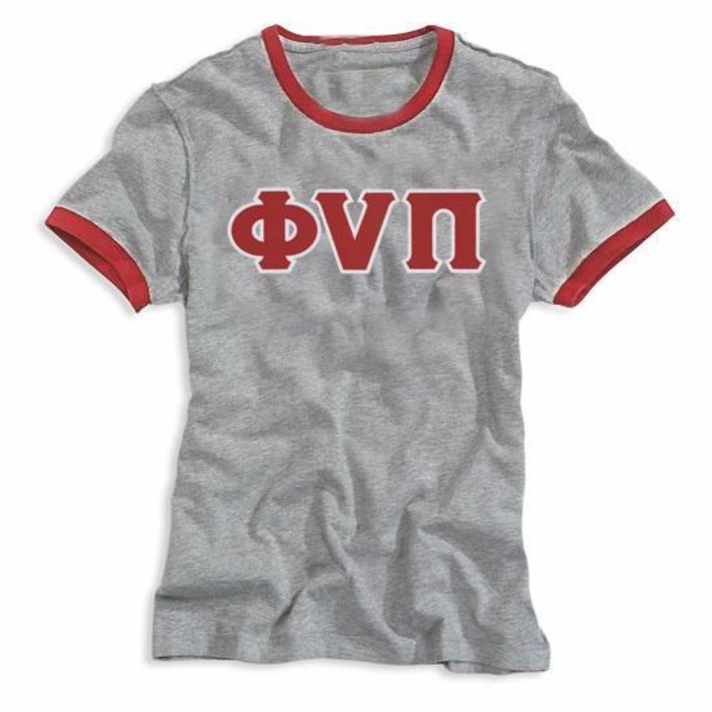 Kappa Alpha Psi Old Skool Phi Nu Pi Grey Ringer Tee - FINAL SALE