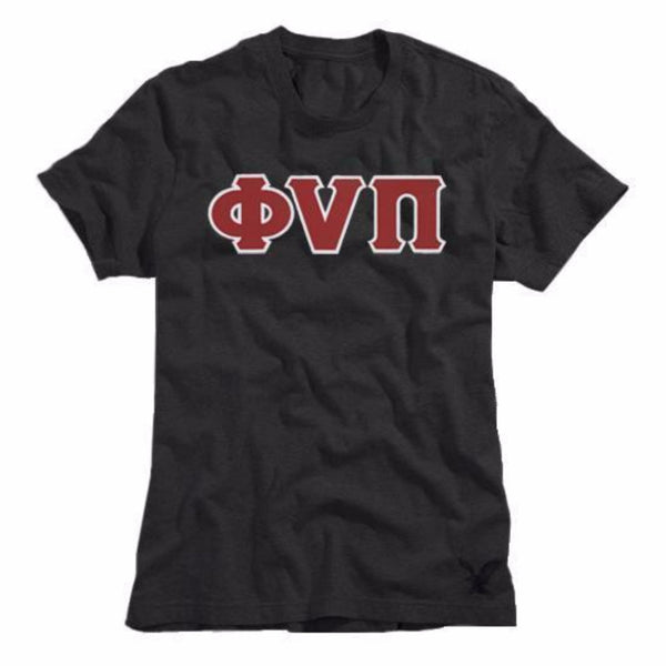 Kappa Alpha Psi Old Skool Phi Nu Pi 3-Letter Tee (Vintage Black)