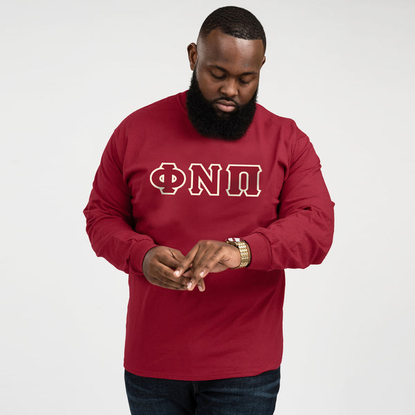 Kappa Alpha Psi Phi Nu Pi Long Sleeve 3-Letter Tee (Krimson)