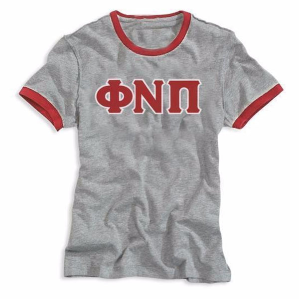 Kappa Alpha Psi Phi Nu Pi Grey Ringer Tee - FINAL SALE