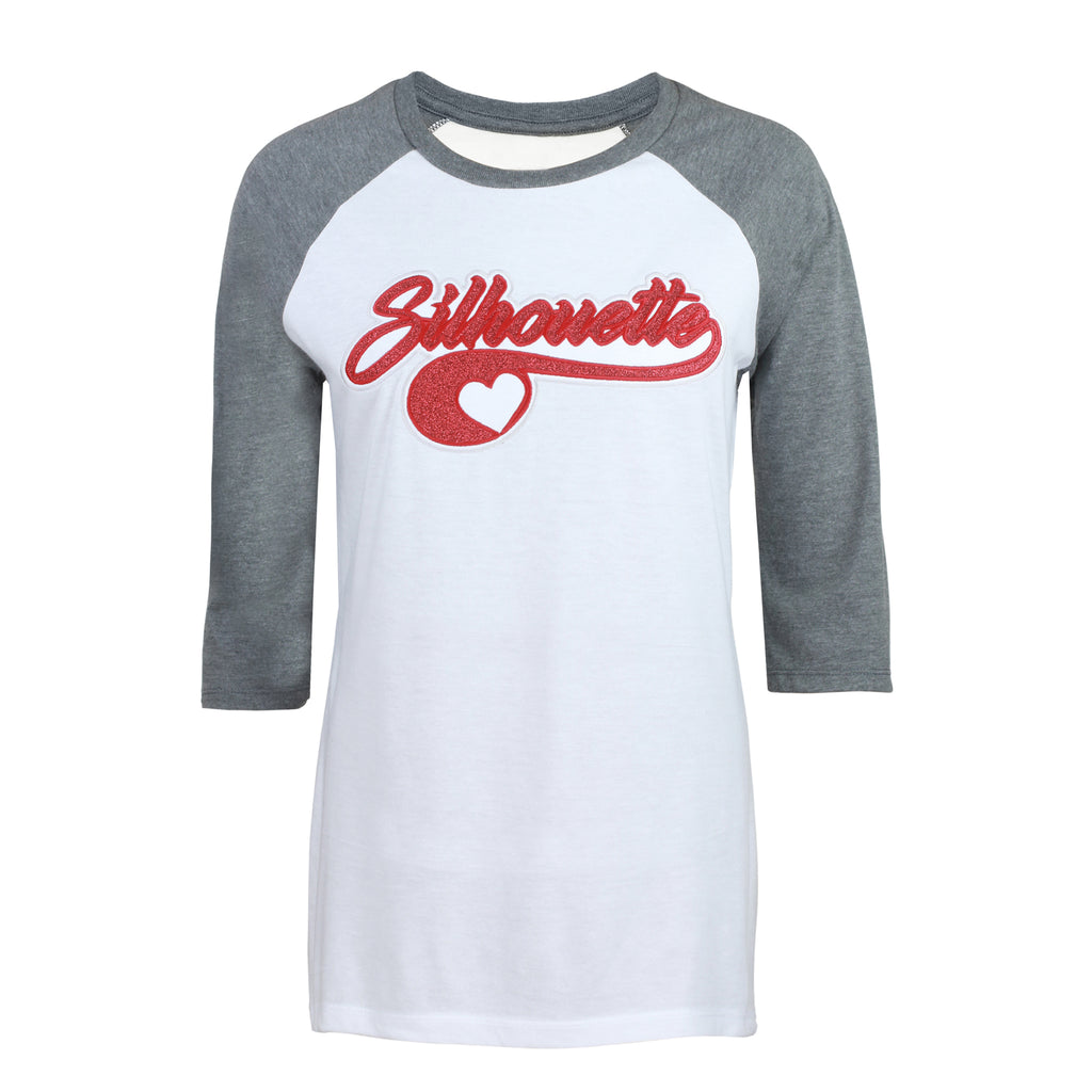 Kappa Alpha Psi Silhouette Glitter Baseball Tee