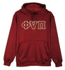 Kappa Alpha Psi Old Skool Phi Nu Pi 3-Letter Pullover Hoodie (Krimson)