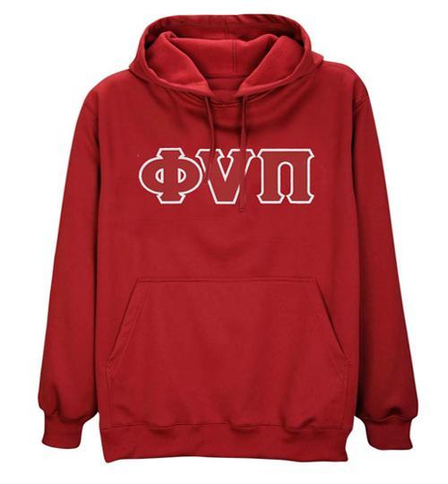 Kappa Alpha Psi Old Skool Phi Nu Pi 3-Letter Pullover Hoodie (Red)