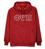 Kappa Alpha Psi Old Skool Phi Nu Pi 3-Letter Pullover Hoodie (Red)