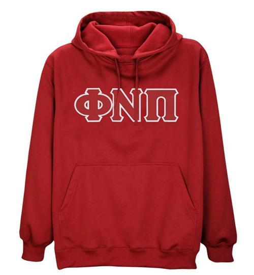 Kappa Alpha Psi Phi Nu Pi 3-Letter Pullover Hoodie (Red)