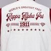 Kappa Alpha Psi World's Greatest Frat Wool Varsity Jacket (Cream)-FINAL SALE