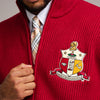 Kappa Alpha Psi Coat of Arms Full Zip Ribbed Cardigan