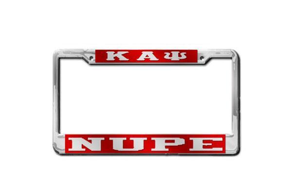 Kappa Alpha Psi NUPE License Plate Frame (Red or Silver)