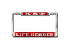 Kappa Alpha Psi Life Member License Plate Frame (Red or Silver)