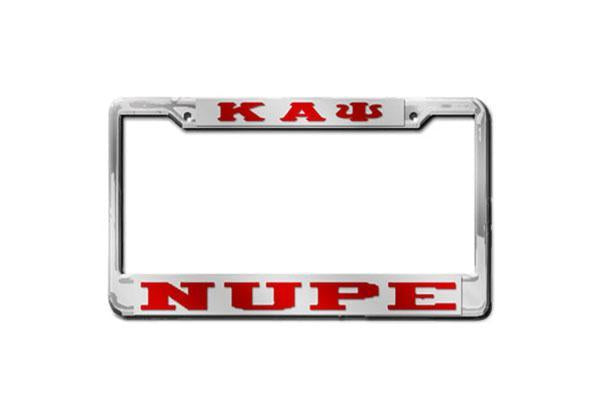 Kappa Alpha Psi NUPE License Plate Frame (Red or Silver)